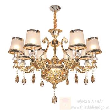 Đèn chùm nến Ø850*H700+300, E14*8 lamp, 9 large crystals K9 NC 87058/8